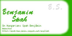 benjamin spah business card